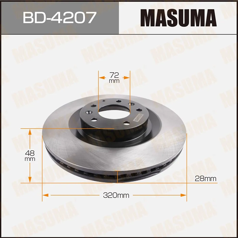Диск тормозной MAZDA CX-7 06- пер. MASUMA BD4207