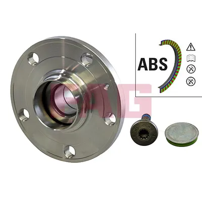 Ступица задняя в сборе с подшипником AD VW SKODA FAG 713 6110 00