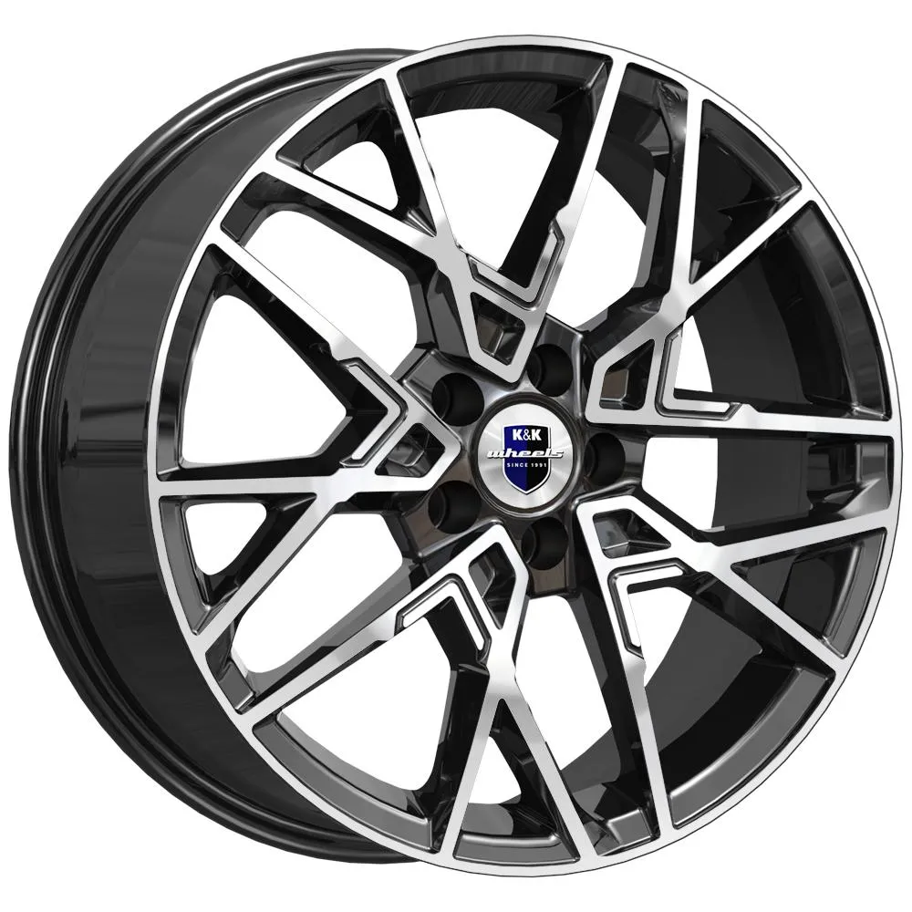 Диск литой R18 7J 5x108/67.1 ET45 КИК Вудроф Алмаз черный 80148