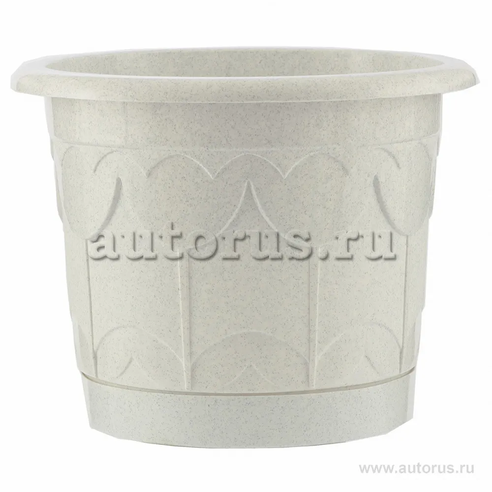 Горшок Тюльпан с поддоном, мрамор, 3,9 л Palisad 69233 PALISAD 69233
