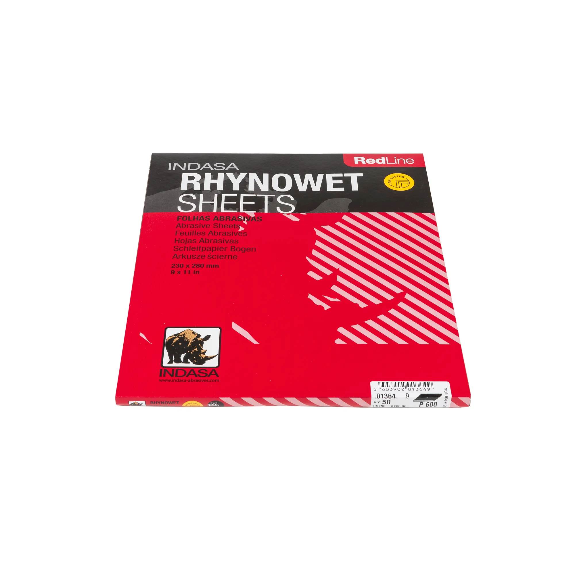 Лист (по мокрому) RHYNOWET 230 мм x280 мм Р600 Indasa 01364