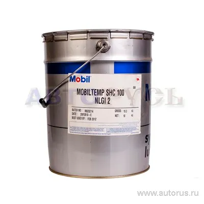 Смазка MOBIL Mobiltemp SHC 100 пластичная NLGI 2 18 кг