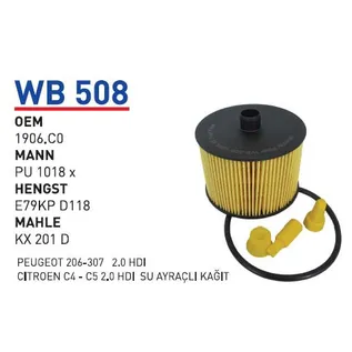 Фильтр топливный VOLVO S40, V50; FORD C-MAX, S-MAX, FOCUS WUNDER FILTER WB508