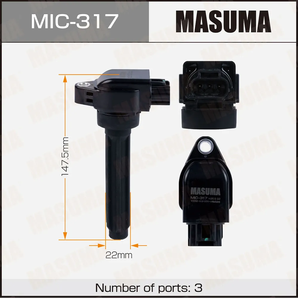 Катушка зажигания MITSUBISHI ECLIPSE MASUMA MIC317