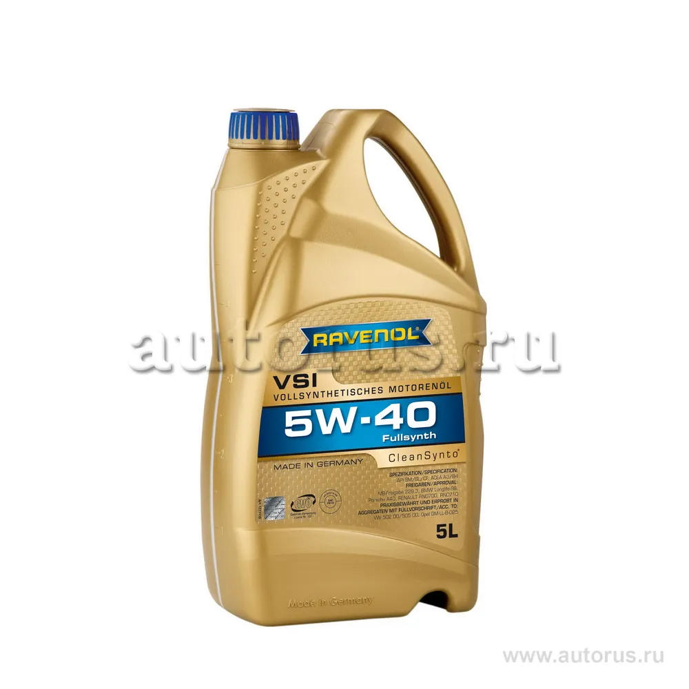 Моторное масло RAVENOL VSI SAE 5W-40 (5л) new 1111130-005 (4014835723559)