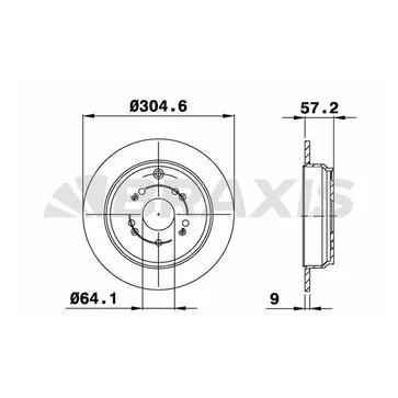 Диск тормозной BRAXIS AE0272