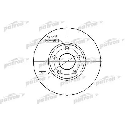 Диск тормозной передний AUDI: 100 90-94, 100 AVANT 90-94, A4 95-00, PATRON PBD2650