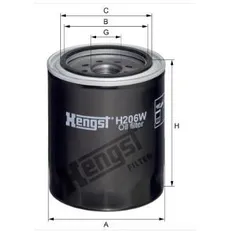 Фильтр масляный HENGST H206W