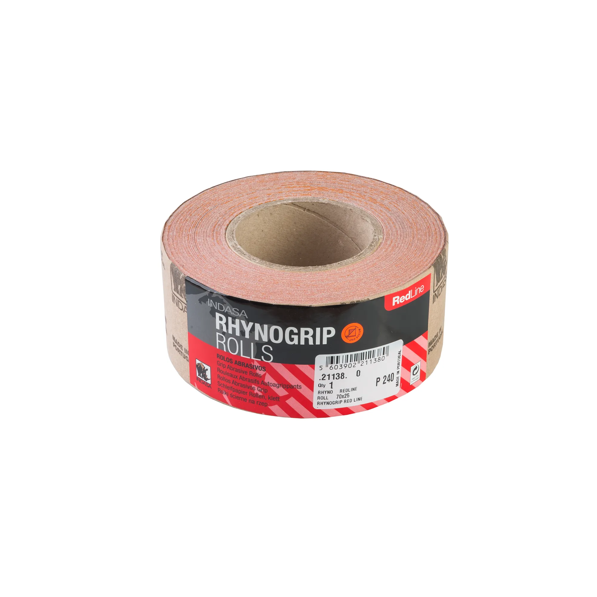Рулон RHYNOGRIP (крючок-петля) 70 мм x25 м Р240 Indasa 21138