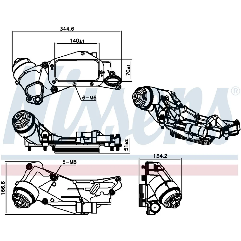 Корпус масляного фильтра NISSENS 90930