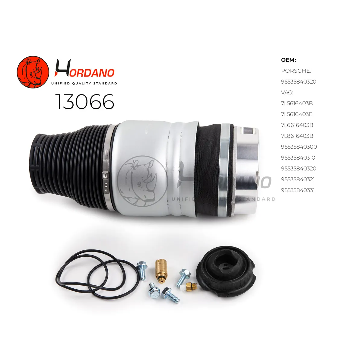 Передний левый пневмобаллон PORSCHE Cayenne 955/957 (2002-2010) Hordano 13066