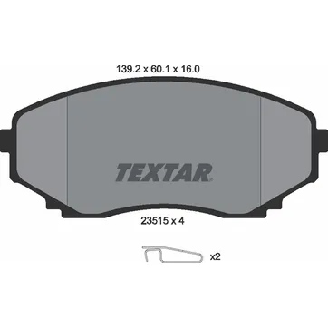 Колодки тормозные передние TEXTAR 2351501