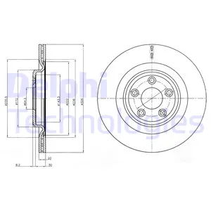 Диск тормозной задний DELPHI BG4202