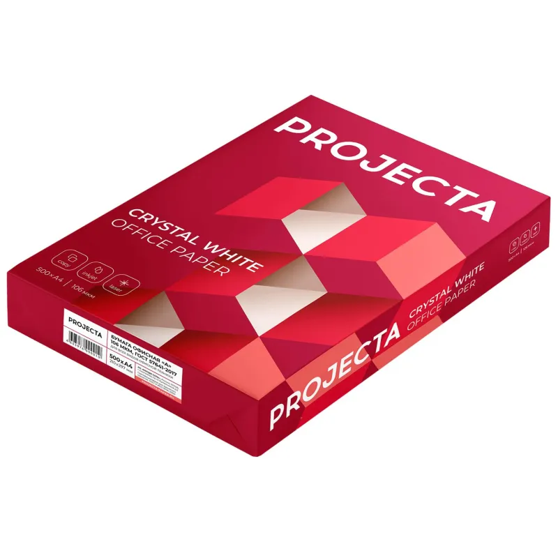 Бумага офисная PROJECTA Ultra (А4, марка А, 80 г/кв.м, 500 л) Projecta 1629451