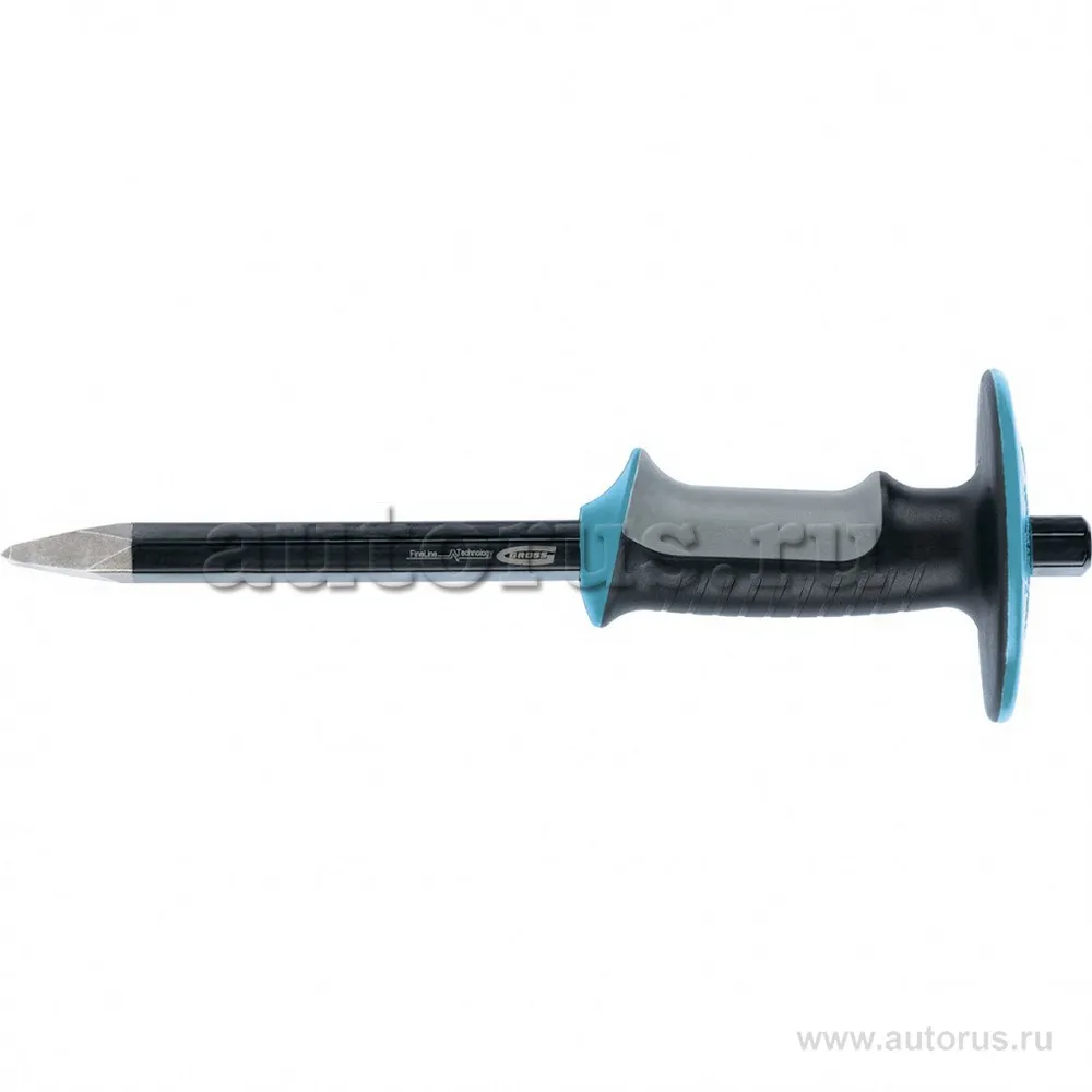 Зубило-керн, 305 мм, трехкомп. эргоном. рук-ка, защитный протектор, антикорроз. покрыт. GROSS 18803