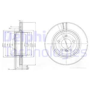 Диск тормозной передний DELPHI BG3938
