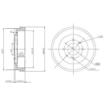 Барабан тормозной MITSUBISHI COLT/COLT PLUS 1.3/1.5 02->, LANCER 1.3 PATRON PDR1720