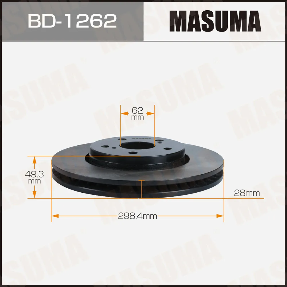Диск тормозной MASUMA BD1262