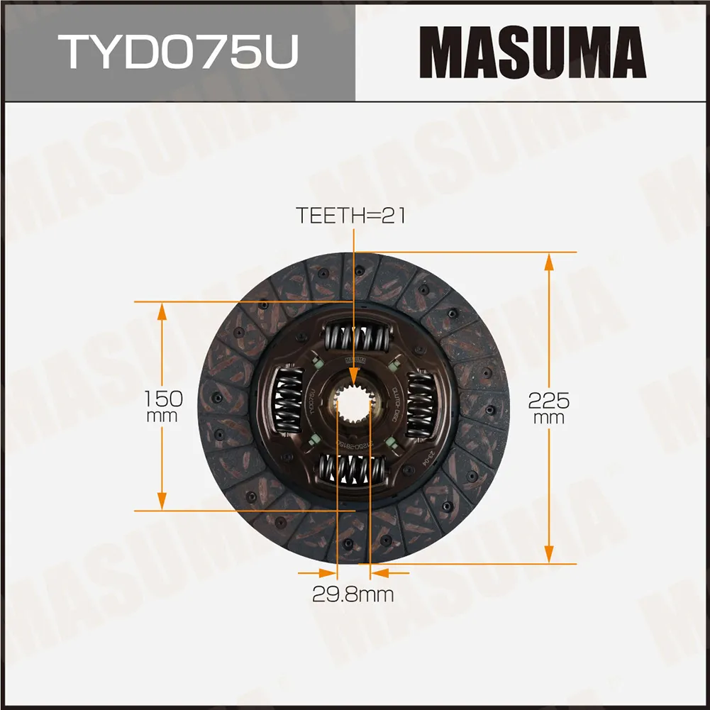 Диск сцепления TOYOTA CHASER MASUMA TYD075U