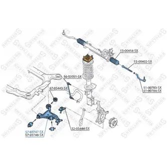 Рычаг левый Volvo XC90 all 03-08 STELLOX 57-03747-SX