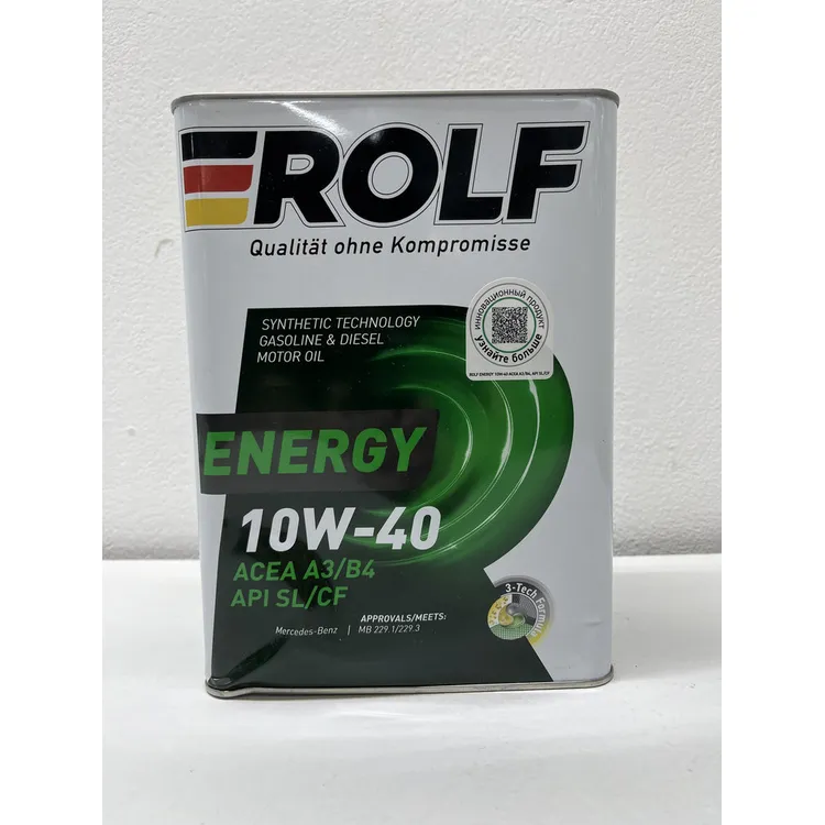 Масло моторное ROLF ENERGY 10W-40 полусинтетическое 4 л УЦЕНКА! 322227-N7