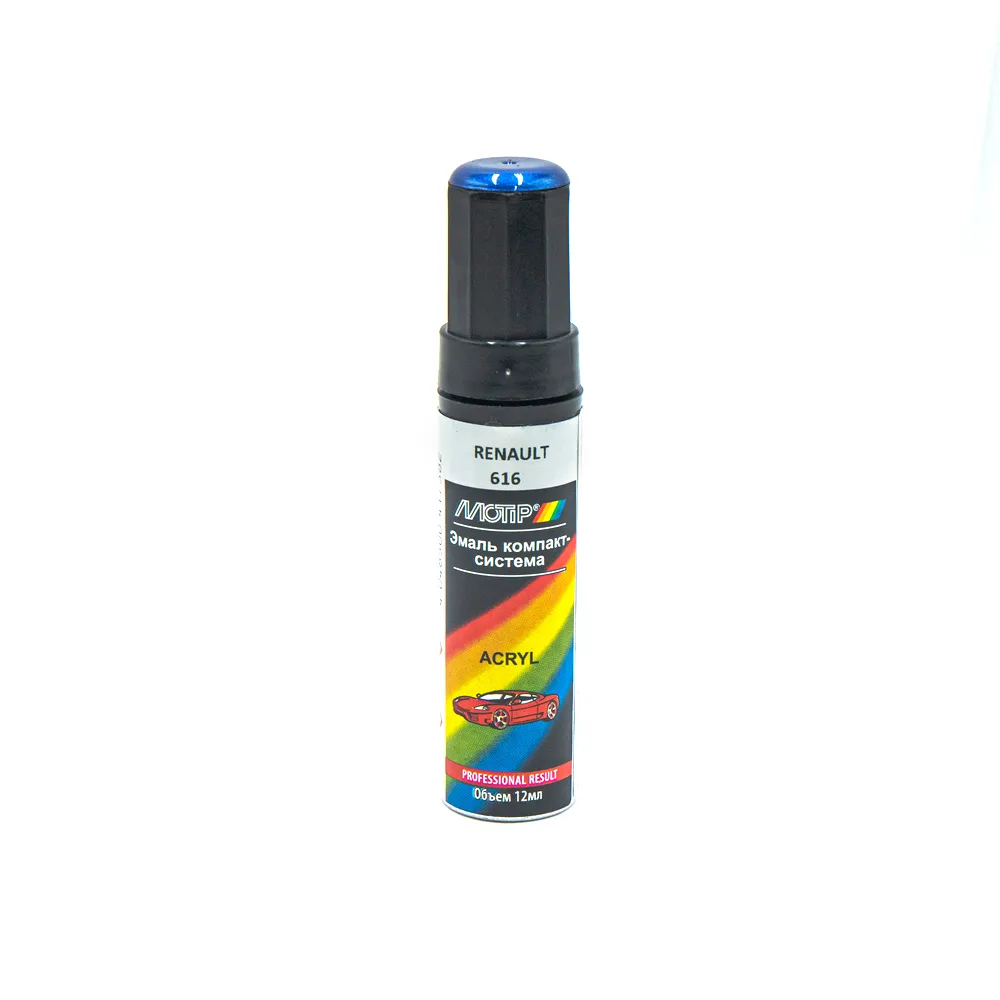 Краска с кисточкой MOTIP RENAULT 616 Синий металлик ME, 12 мл Motip Rnt 616 siniy metallik ME 12ml