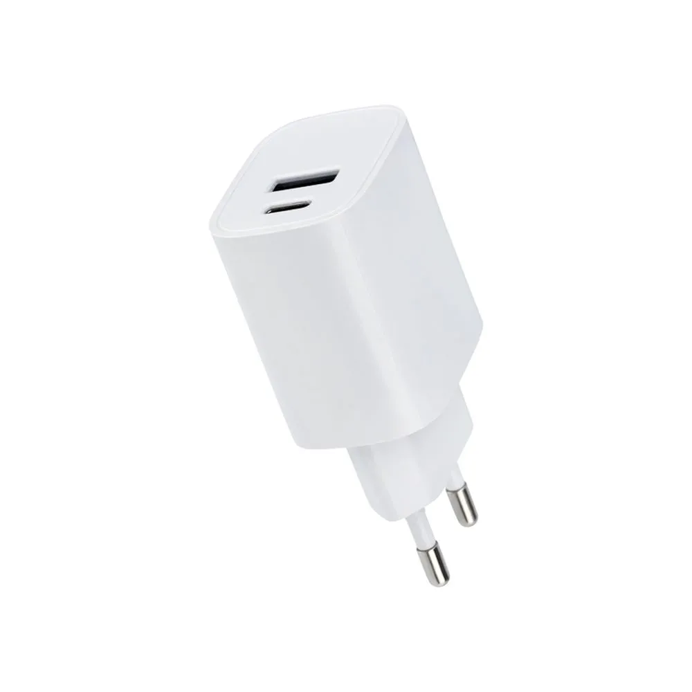 Сетевое зарядное устройство USB + Type-C, 5V, 2.4 A, белое REXANT 16-0296