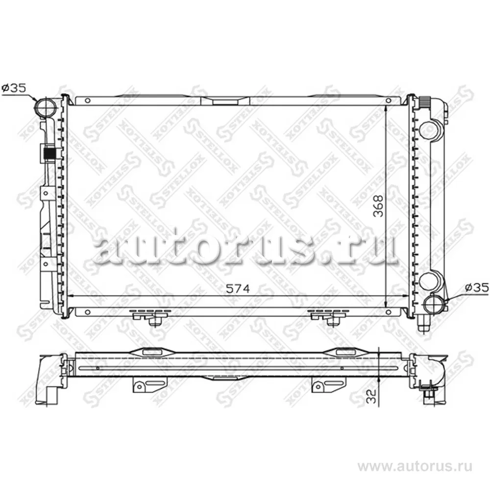Радиатор MB W201 2.0/2.0D 82-93 STELLOX 1025294_SX