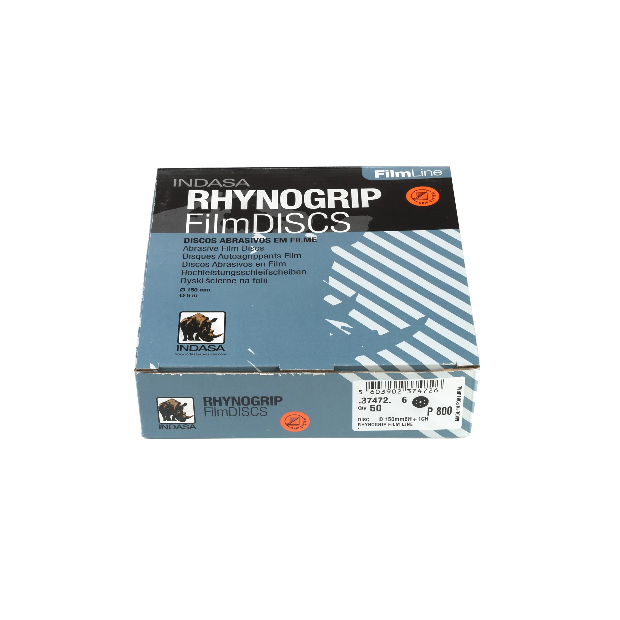 Круг RHYNOGRIP (6H+1CH) D150 мм Р800 Indasa 37472