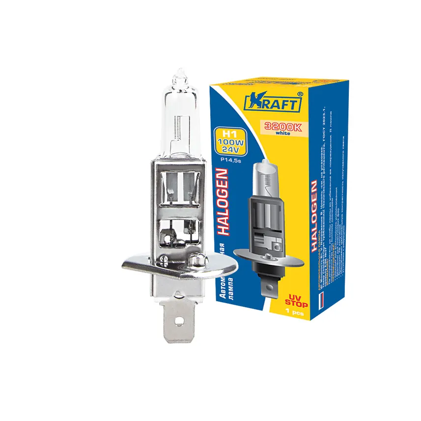 Лампа 24V H1 100W P14,5s KRAFT 1 шт. картон KT700003