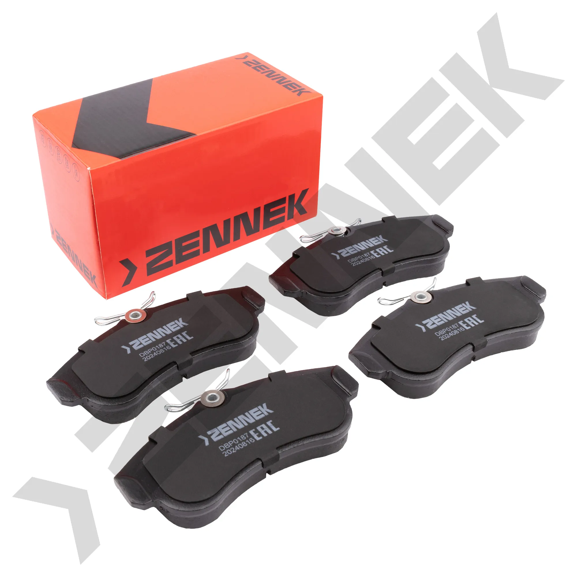 Колодки тормозные дисковые передние NISSAN ALMERA 00-, PRIMERA 90-02 ZENNEK DBP0187