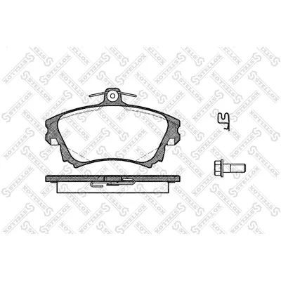 Колодки дисковые п. с антискрип.пл. Mitsubishi Carisma,Volvo S40/V40 1.6-2.0/1.9TD 96> STELLOX 719002_SX