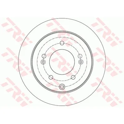 Диск тормозной задний KIA CERATO 08-/ SOUL 08- TRW DF7819