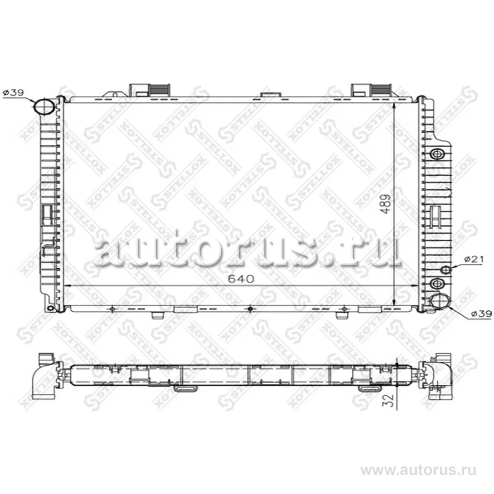 Радиатор системы охлаждения АКПП MB W210 2.0/2.2CDi 98> STELLOX 10-25261-SX