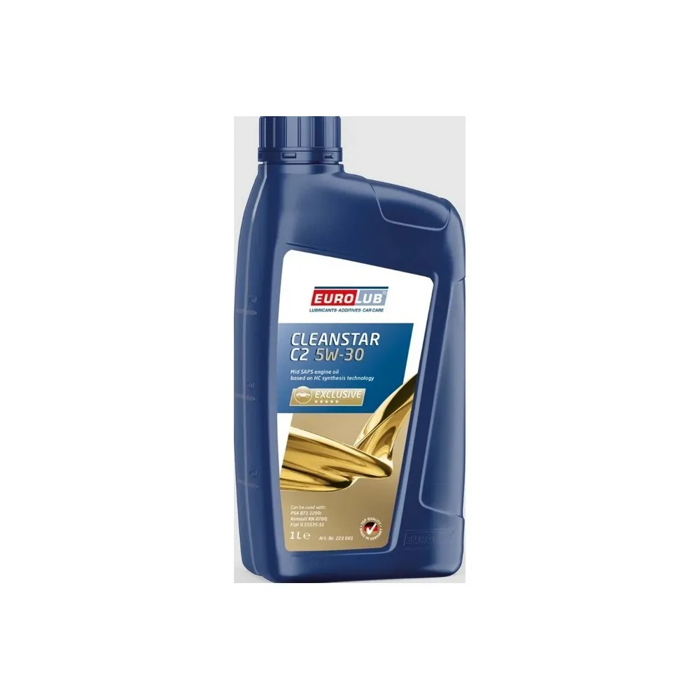 Масло моторное EUROLUB CLEANSTAR 5W30 SN/CF ACEA C2 синт.1л 12шт. EUROLUB 223001