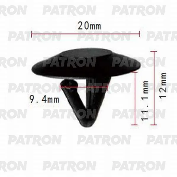 Клипса пластмассовая Chrysler применяемость: внутренняя отделка, уплотн PATRON P370773