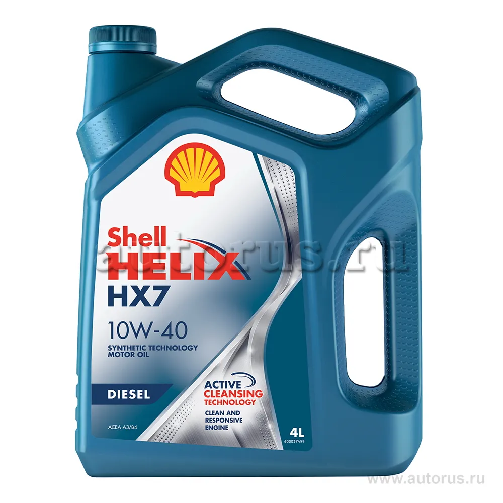 Масло моторное SHELL Helix Diesel HX7 10W-40 полусинтетическое 4 л 550046373