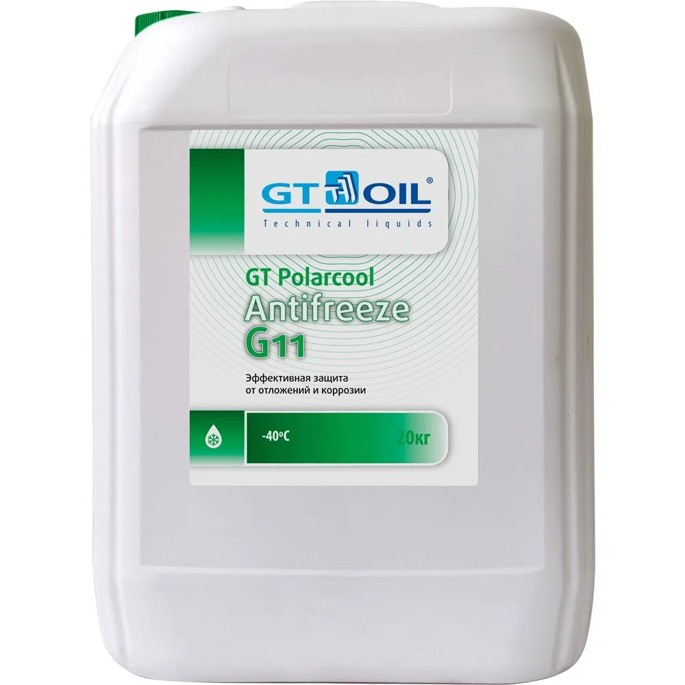 Антифриз GT Polarcool G11 зеленый 20 кг GT OIL 4634444008757