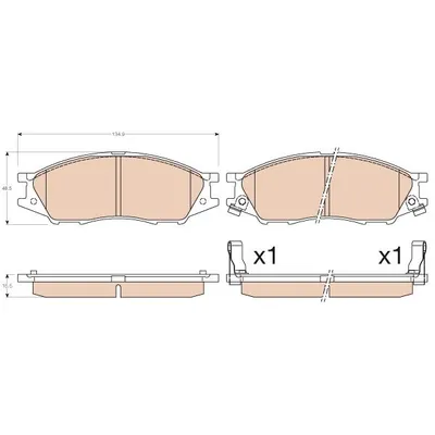Колодки передние NISSAN ALMERA classic TRW GDB3563