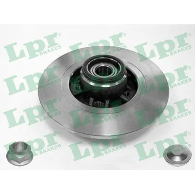 Диск тормозной задний с подшипником LPR R1033PCA