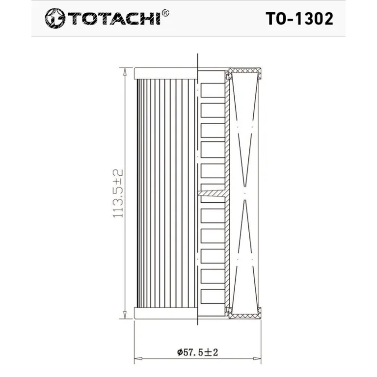 Масляный фильтр TOTACHI TO-1302 OE0074 15209-00Q0A HU 618xTOTACHI TO1302