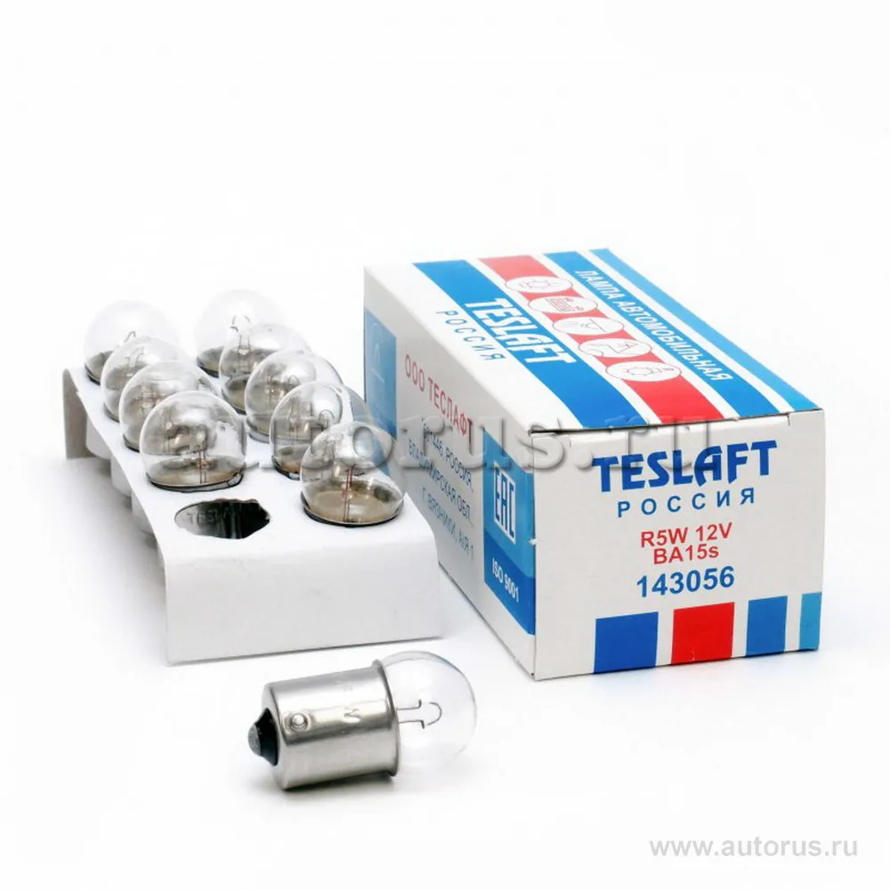 Лампа 12V R5W 5W BA15s Teslaft 1 шт. картон 143056