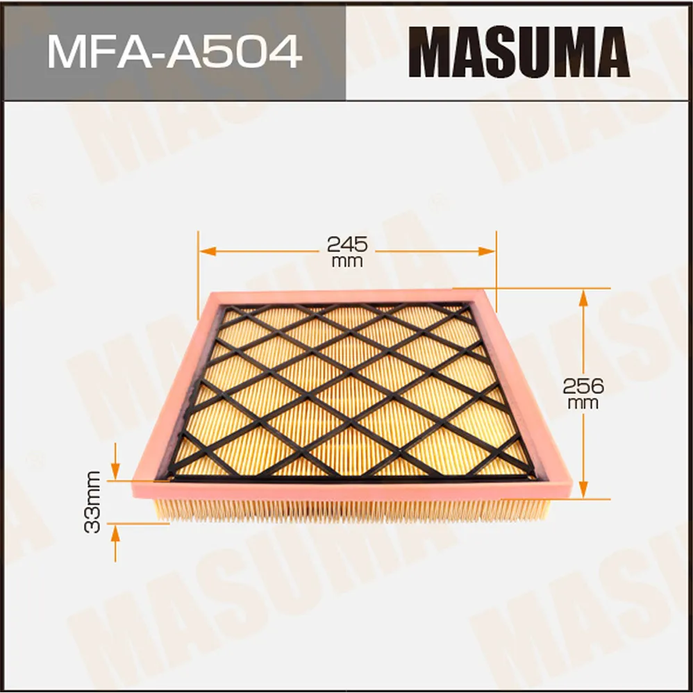 Воздушный фильтр CHEVROLET Cruze/Astra J 1.4-1.8L 09-> MASUMA MFA-A504