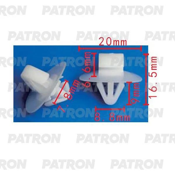 Клипса пластмассовая Renault Opel Nissan Iveco Citroen Применяемость: К PATRON P372130