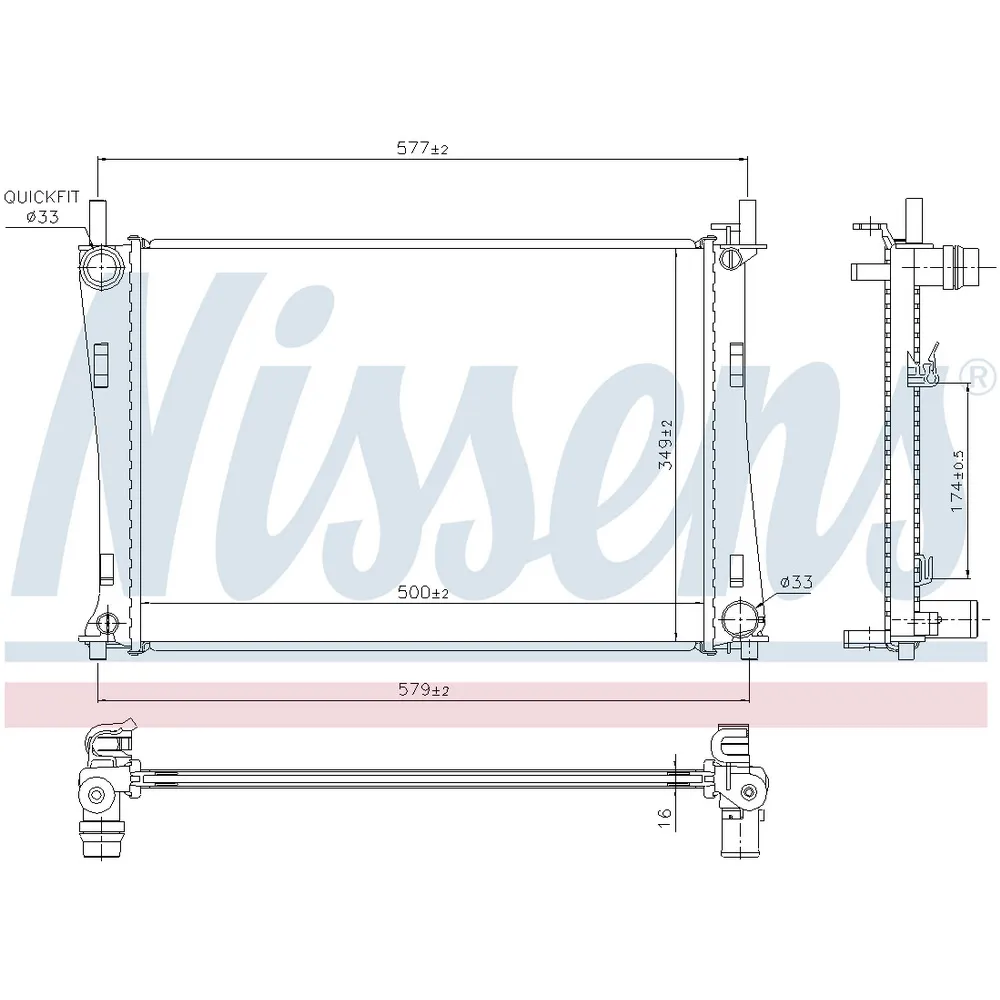 Радиатор основной NISSENS 62028A
