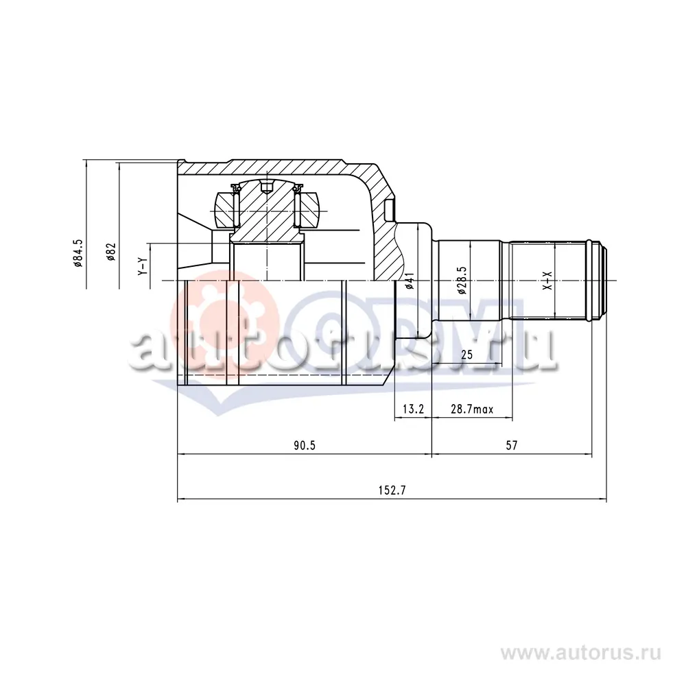 ШРУС внутренний (к-кт) HYUNDAI SANTA FE (BB) 00-06 ODM HY35005