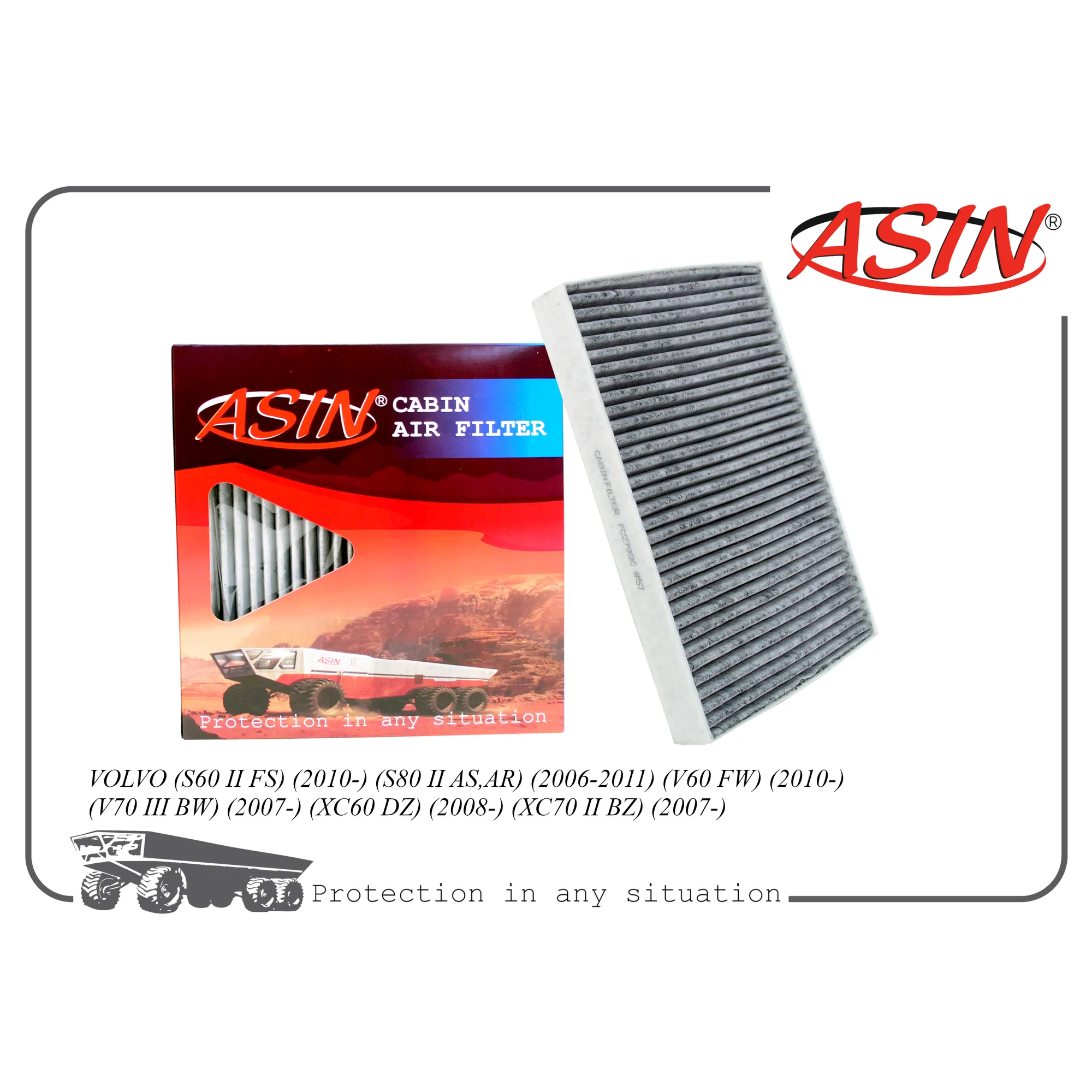 Фильтр салонный 31390880/ASIN.FC2793C (угольный) ASIN ASIN ASINFC2793C