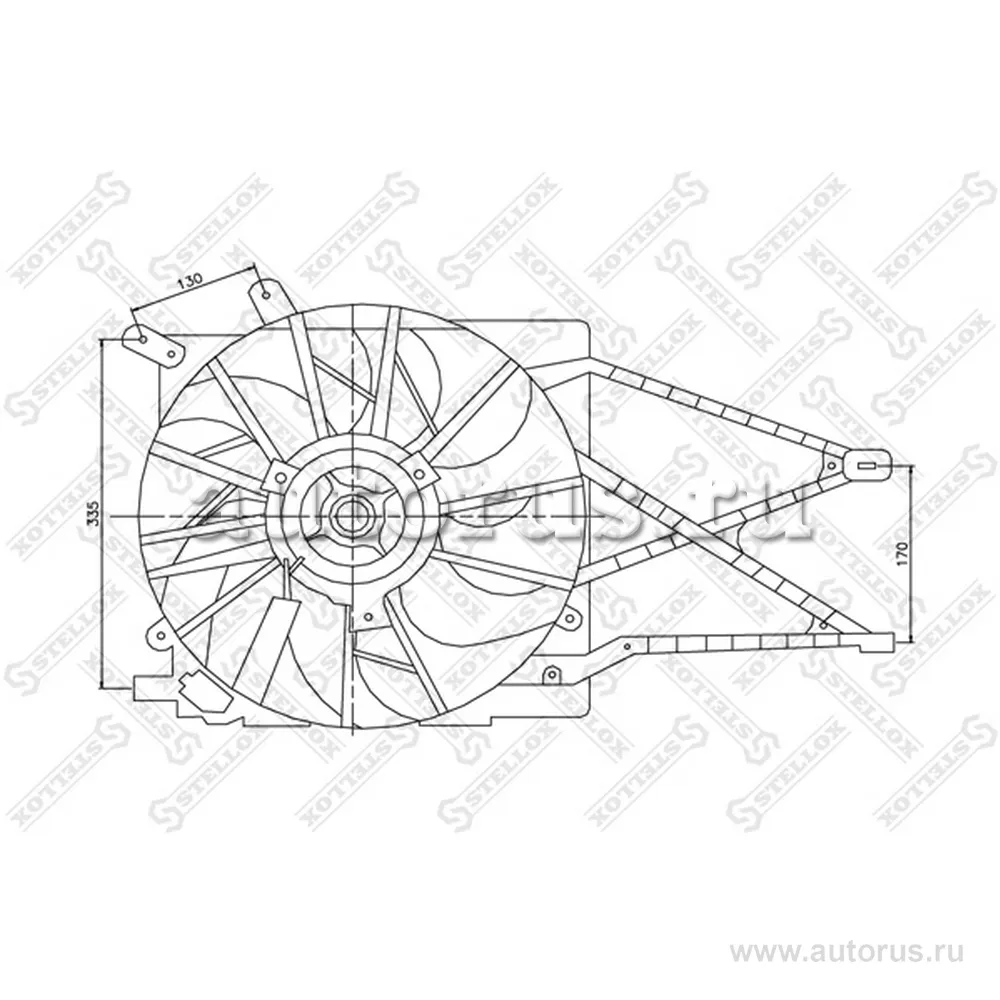 Вентилятор охлаждения Opel Astra, Zafira 1.6-2.2 (1998-2005) STELLOX 2999321_SX