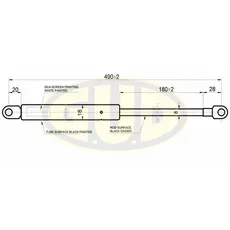 АМОРТИЗАТОР БАГАЖНИКА FIAT CROMA 12/85-12/96 480N L490/180MM G.U.D ggs020211