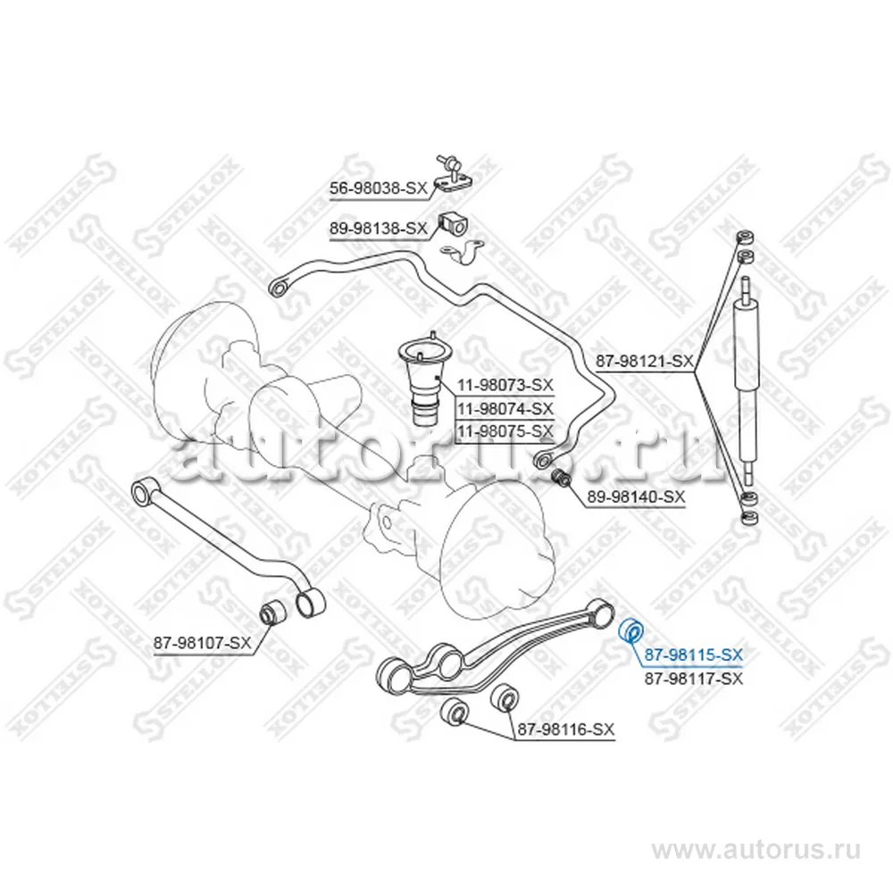 Сайлентблок продол. рычага зад. Toyota Land Cruiser #J80